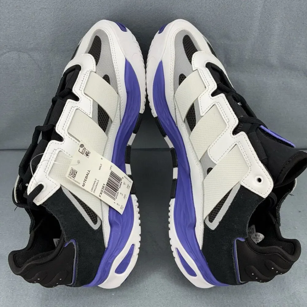 Adidas Niteball Lightstrike Shoes Men’s 8.5 White Purple FX0361